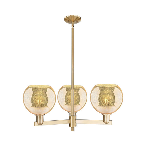 Innovations Athens 30in 3-Light Pendant | Industrial Champagne Bronze Steel and Mercury Glass | Kitchen Island & Dining Room | Model 716-3CR-CB-G128-8