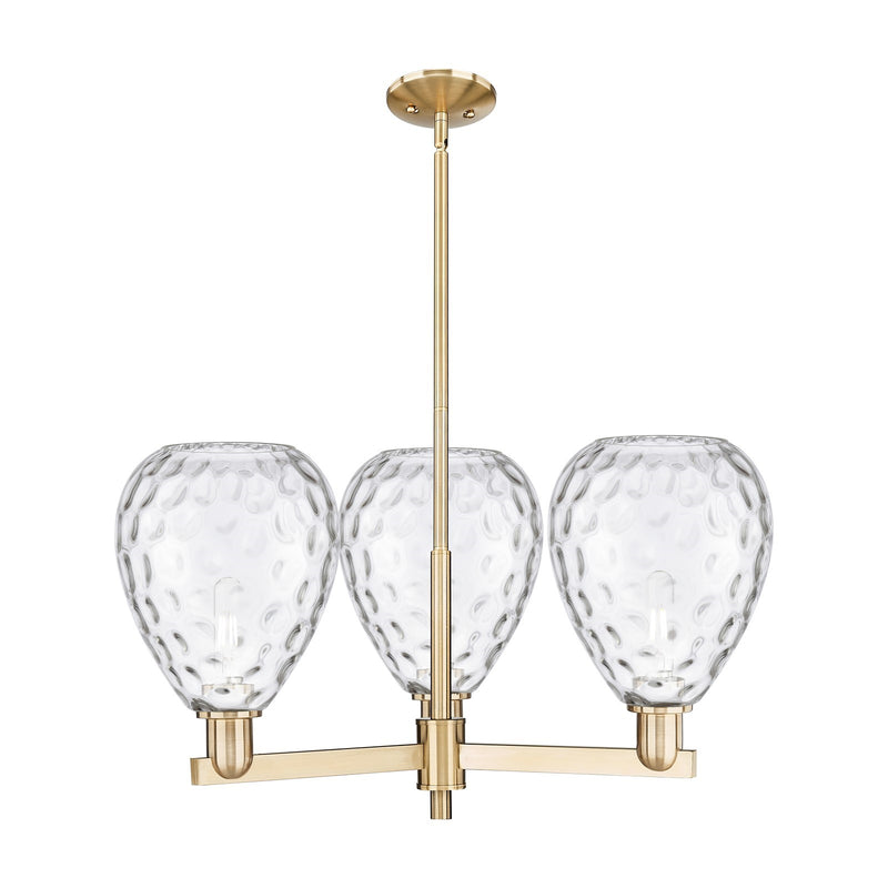 Innovations Waverly 30in 3-Light Pendant | Industrial Champagne Bronze Steel and Clear Glass | Kitchen Island & Dining Room | Model 716-3CR-CB-G372