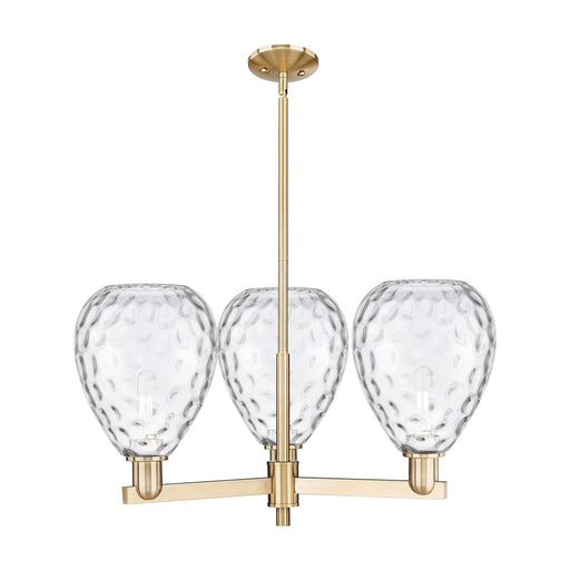 Innovations Waverly 30in 3-Light Pendant | Industrial Champagne Bronze Steel and Clear Glass | Kitchen Island & Dining Room | Model 716-3CR-CB-G372