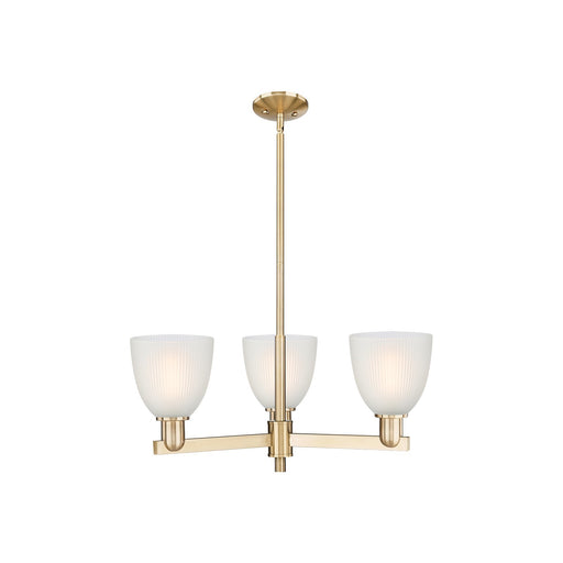 Innovations Castile 28in 3-Light Pendant | Industrial Champagne Bronze Steel and White Glass | Kitchen Island & Dining Room | Model 716-3CR-CB-G381