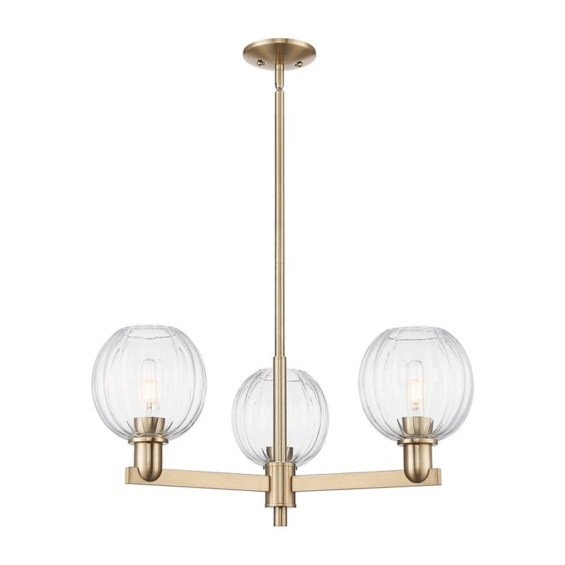 Innovations Preston 3Lt 18" Globe Stem Chandelier, CBZ/CL - 716-3CR-CB-G458-7CL