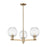 Innovations Preston 3Lt 18" Globe Stem Chandelier, CBZ/CL - 716-3CR-CB-G458-7CL