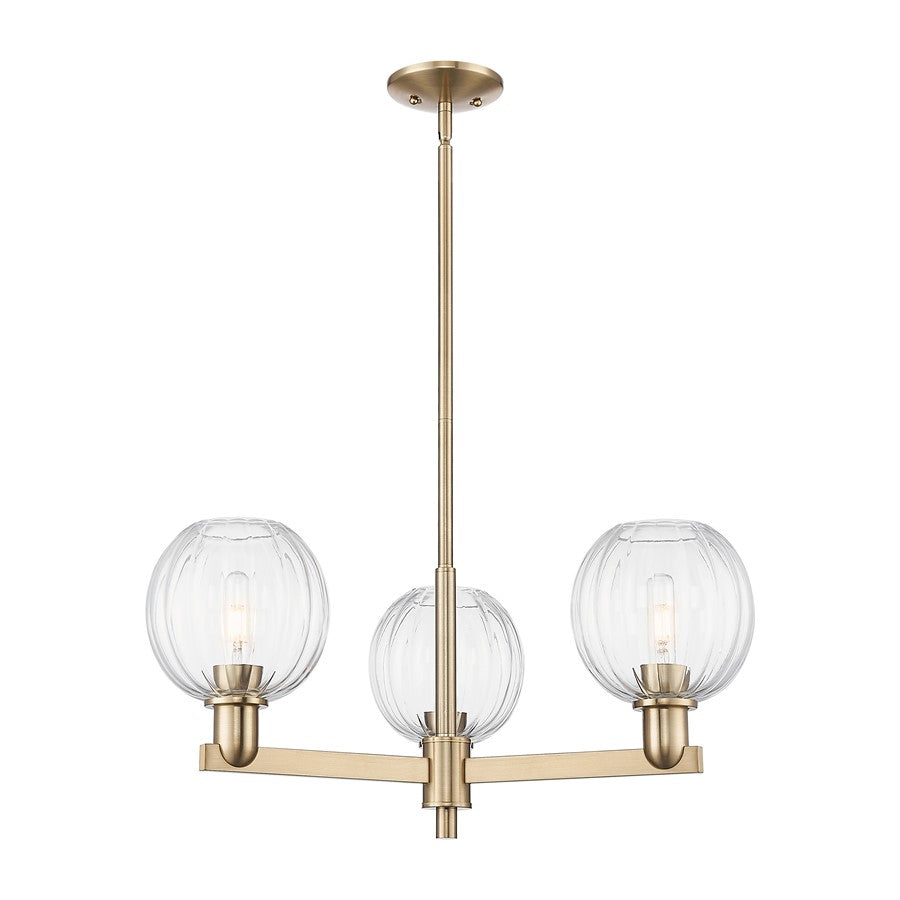 Innovations Preston 3Lt 18" Globe Stem Chandelier, CBZ/CL - 716-3CR-CB-G458-7CL
