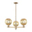 Innovations Preston 3Lt 18" Globe Stem Chandelier, CBZ/MC - 716-3CR-CB-G458-7ME