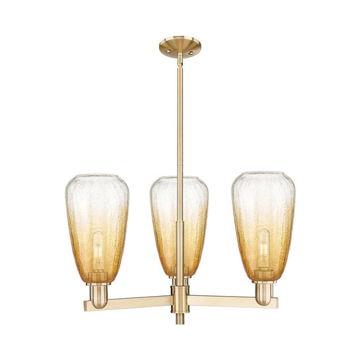 Innovations BH Almond 3Lt 18" Stem Chandelier, CBZ/AM - 716-3CR-CB-G480-6AM