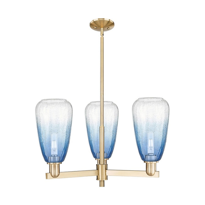 Innovations BH Almond 3Lt 18" Stem Chandelier, CBZ/CL - 716-3CR-CB-G480-6SB