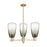 Innovations BH Almond 3Lt 18" Stem Chandelier, CBZ/SL - 716-3CR-CB-G480-6SL