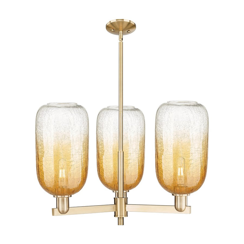 Innovations BH Cloche 3Lt 18" Stem Chandelier, CBZ/AM - 716-3CR-CB-G482-7AM