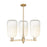 Innovations BH Cloche 3Lt 18" Stem Chandelier, CBZ/OP - 716-3CR-CB-G482-7OP