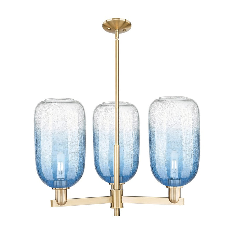 Innovations BH Cloche 3Lt 18" Stem Chandelier, CBZ/CL - 716-3CR-CB-G482-7SB
