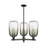 Innovations BH Cloche 3Lt 18" Stem Chandelier, CBZ/SL - 716-3CR-CB-G482-7SL