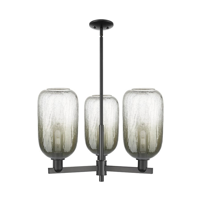 Innovations BH Cloche 3Lt 18" Stem Chandelier, CBZ/SL - 716-3CR-CB-G482-7SL
