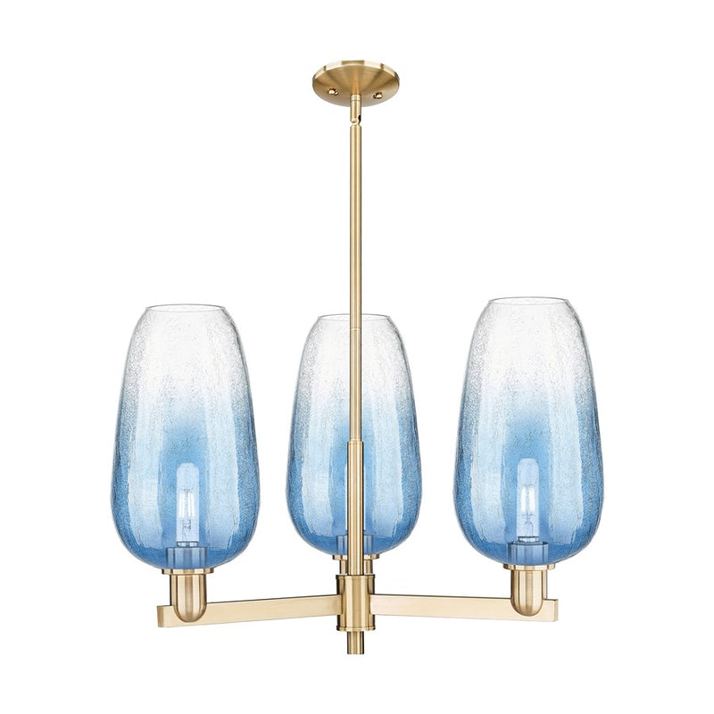 Innovations BH Flute 3Lt 18" Stem Chandelier, CBZ/CL - 716-3CR-CB-G484-7SB