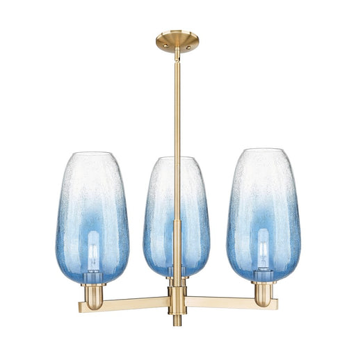 Innovations BH Flute 3Lt 18" Stem Chandelier, CBZ/CL - 716-3CR-CB-G484-7SB