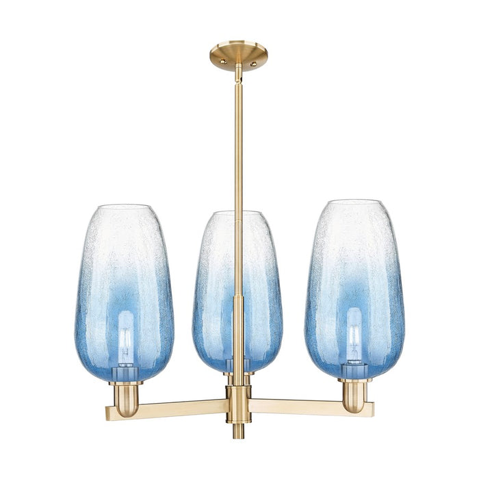 Innovations BH Flute 3Lt 18" Stem Chandelier, CBZ/CL - 716-3CR-CB-G484-7SB