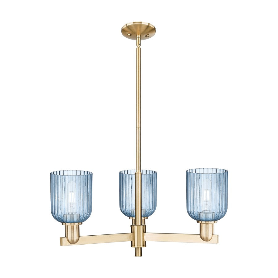 Innovations Bridal Veil 3Lt 18" Chandelier, CBZ/Blue - 716-3CR-CB-G559-5BL