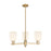 Innovations Bridal Veil 3Lt 18" Chandelier, CBZ/GW - 716-3CR-CB-G559-5GWH