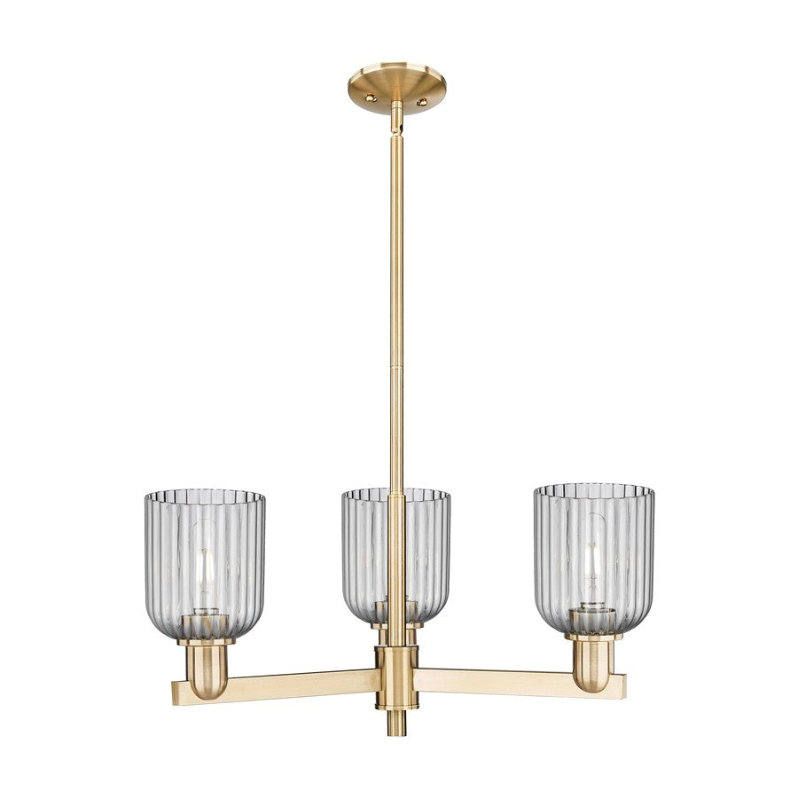 Innovations Bridal Veil 3Lt 18" Chandelier, CBZ/Smoke - 716-3CR-CB-G559-5SM