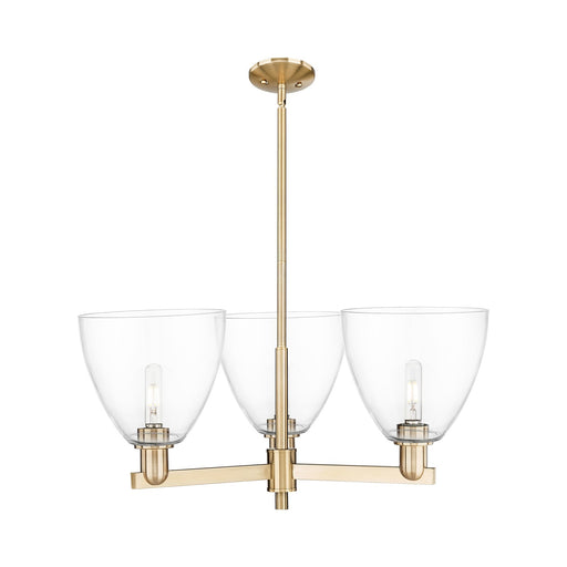 Innovations Bristol 31in 3-Light Pendant | Industrial Champagne Bronze Steel and Clear Glass | Kitchen Island & Dining Room | Model 716-3CR-CB-GBD-92