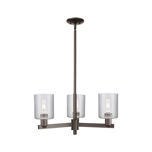 Innovations Cobbleskill 27in 3-Light Pendant | Industrial Oil Rubbed Bronze Steel and Clear Glass | Kitchen Island & Dining Room | Model 716-3CR-OB-G112
