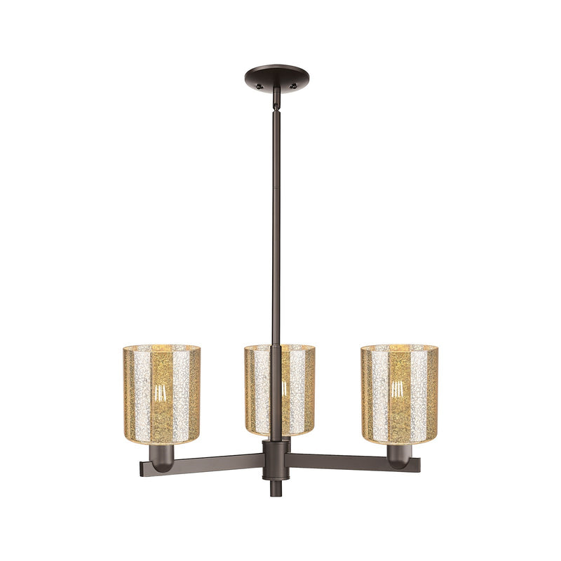 Innovations Cobbleskill 27in 3-Light Pendant | Industrial Oil Rubbed Bronze Steel and Mercury Glass | Kitchen Island & Dining Room | Model 716-3CR-OB-G116
