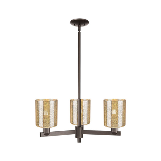 Innovations Cobbleskill 27in 3-Light Pendant | Industrial Oil Rubbed Bronze Steel and Mercury Glass | Kitchen Island & Dining Room | Model 716-3CR-OB-G116