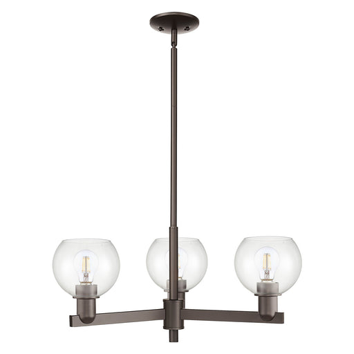 Innovations Athens 28in 3-Light Pendant | Industrial Oil Rubbed Bronze Steel and Clear Glass | Kitchen Island & Dining Room | Model 716-3CR-OB-G122-6