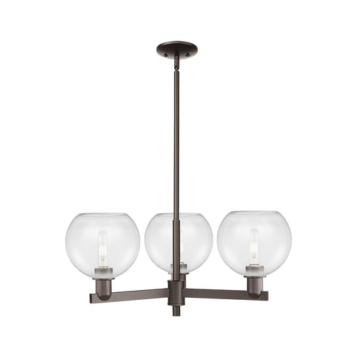 Innovations Athens 30in 3-Light Pendant | Industrial Oil Rubbed Bronze Steel and Clear Glass | Kitchen Island & Dining Room | Model 716-3CR-OB-G122-8