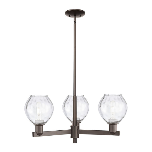Innovations Waverly 28in 3-Light Pendant | Industrial Oil Rubbed Bronze Steel and Clear Glass | Kitchen Island & Dining Room | Model 716-3CR-OB-G362