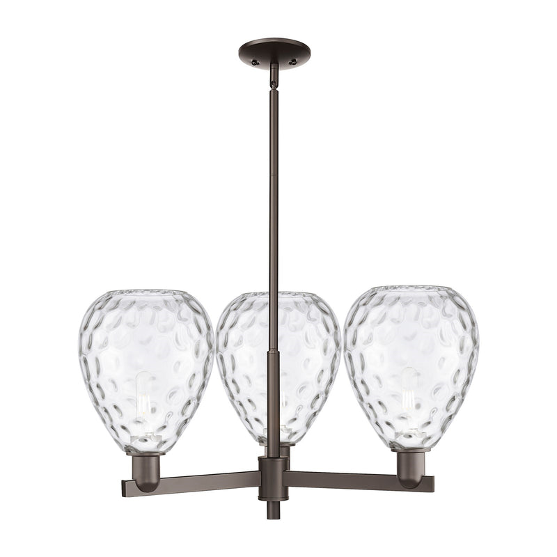 Innovations Waverly 30in 3-Light Pendant | Industrial Oil Rubbed Bronze Steel and Clear Glass | Kitchen Island & Dining Room | Model 716-3CR-OB-G372