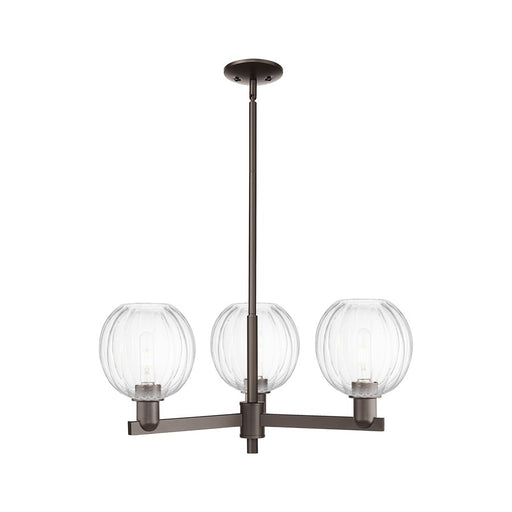 Innovations Preston 3Lt 18" Globe Stem Chandelier, OB/CL - 716-3CR-OB-G458-7CL