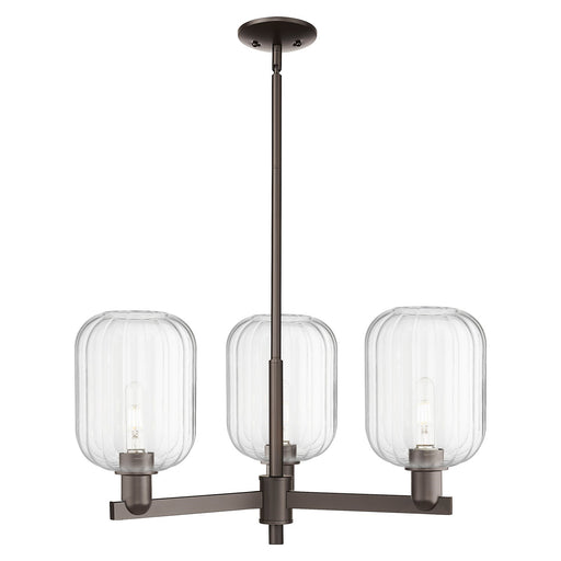 Innovations Preston Cylinder 28.5in 3-Light Pendant | Industrial Oil Rubbed Bronze Steel and Clear Glass | Kitchen Island & | Model 716-3CR-OB-G460-7CL