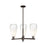 Innovations BH Almond 3Lt 18" Stem Chandelier, OB/OP - 716-3CR-OB-G480-6OP