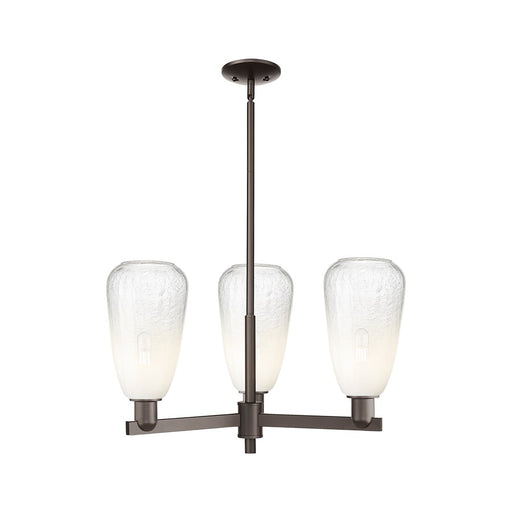 Innovations BH Almond 3Lt 18" Stem Chandelier, OB/OP - 716-3CR-OB-G480-6OP