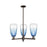 Innovations BH Almond 3Lt 18" Stem Chandelier, OB/SB - 716-3CR-OB-G480-6SB