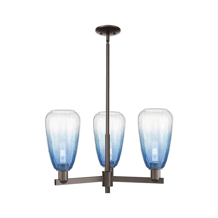 Innovations BH Almond 3Lt 18" Stem Chandelier, OB/SB - 716-3CR-OB-G480-6SB