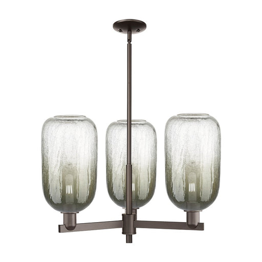 Innovations BH Cloche 3Lt 18" Stem Chandelier, OB/SL - 716-3CR-OB-G482-7SL