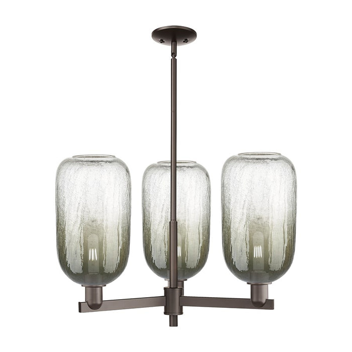Innovations BH Cloche 3Lt 18" Stem Chandelier, OB/SL - 716-3CR-OB-G482-7SL