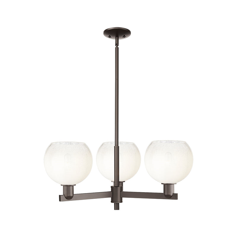 Innovations Brookhaven Globe 30in 3-Light Pendant | Industrial Oil Rubbed Bronze Steel and Opal Glass | Kitchen Island & | Model 716-3CR-OB-G483-8OP
