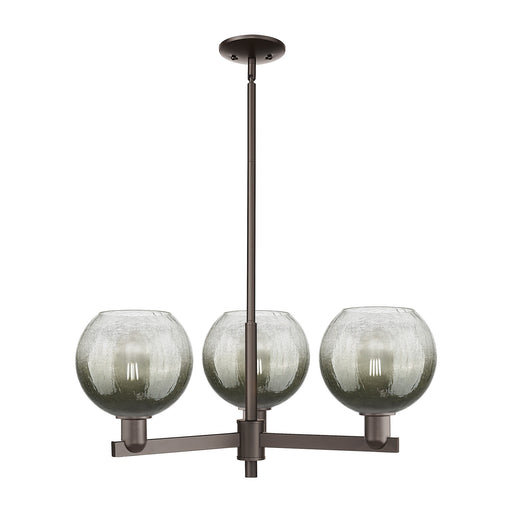 Innovations Brookhaven Globe 30in 3-Light Pendant | Industrial Oil Rubbed Bronze Steel and Slate Glass | Kitchen Island & | Model 716-3CR-OB-G483-8SL
