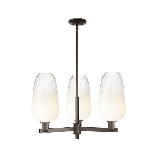 Innovations BH Flute 3Lt 18" Stem Chandelier, OB/OP - 716-3CR-OB-G484-7OP