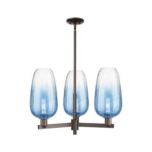 Innovations BH Flute 3Lt 18" Stem Chandelier, OB/SB - 716-3CR-OB-G484-7SB