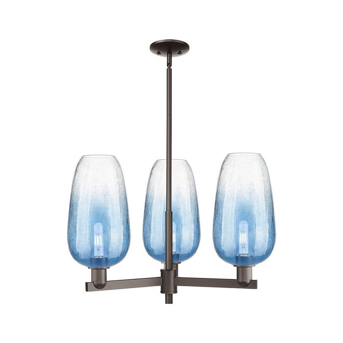 Innovations BH Flute 3Lt 18" Stem Chandelier, OB/SB - 716-3CR-OB-G484-7SB