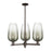Innovations BH Flute 3Lt 18" Stem Chandelier, BZ/Slate - 716-3CR-OB-G484-7SL