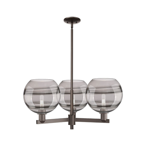 Innovations Rochester 32in 3-Light Pendant | Industrial Oil Rubbed Bronze Steel and Light Smoke Glass | Kitchen Island & | Model 716-3CR-OB-G556-10SM