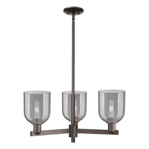 Innovations Bella 27in 3-Light Pendant | Industrial Oil Rubbed Bronze Steel and Light Smoke Glass | Kitchen Island & Dining | Model 716-3CR-OB-G558-6SM