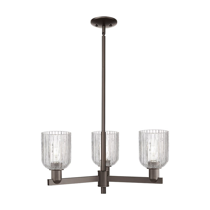 Innovations Bridal Veil 3Lt 18" Chandelier, OB/Clear - 716-3CR-OB-G559-5CL
