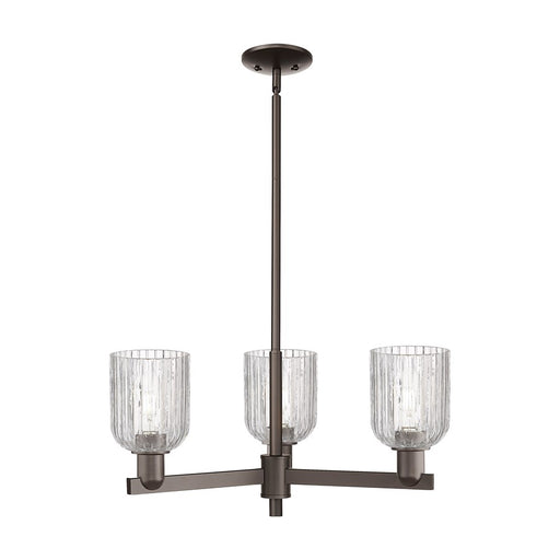 Innovations Bridal Veil 3Lt 18" Chandelier, OB/Clear - 716-3CR-OB-G559-5CL