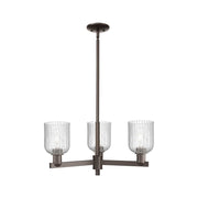 Innovations Bridal Veil 3Lt 18" Chandelier, Bronze/Seedy - 716-3CR-OB-G559-5SDY