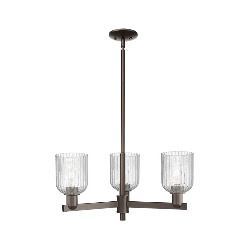 Innovations Bridal Veil 3Lt 18" Chandelier, Bronze/Seedy - 716-3CR-OB-G559-5SDY